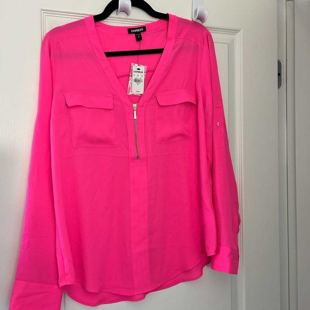 EXPRESS - Women’s Pink Portofino Shirt - Size Medium